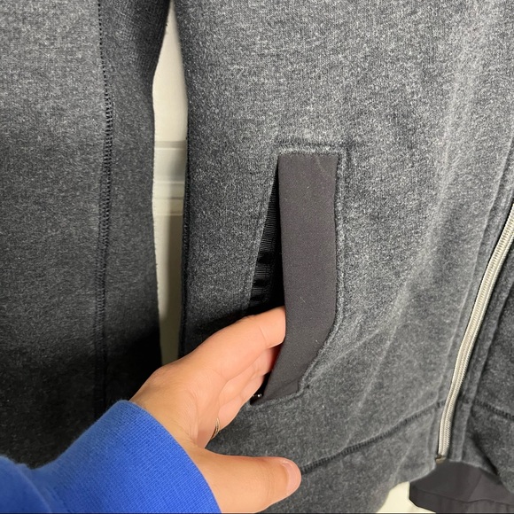 Lululemon En Route Heathered Black Zip Up High Collar Jacket Size 6 - Picture 6 of 11